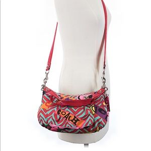Coach Poppy Zebra Graffiti Crossbody